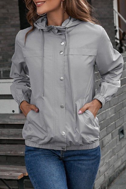 Ropa deportiva informal con capucha y cuello sólido
