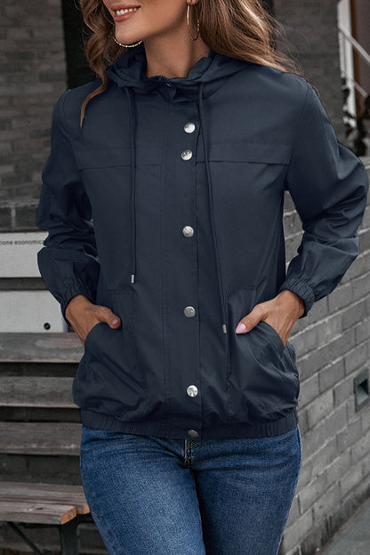 Ropa deportiva informal con capucha y cuello sólido