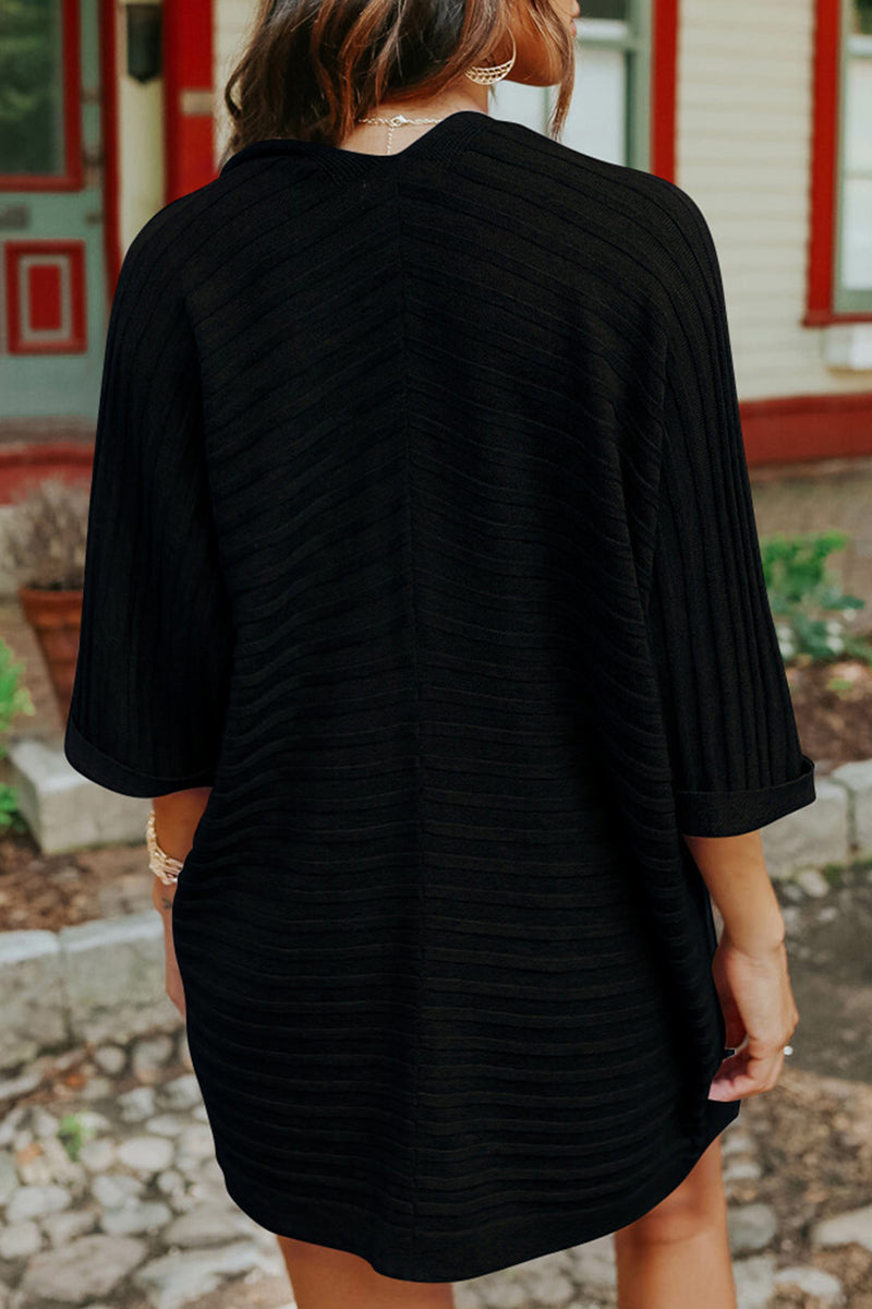 Tops casuales con cuello de bufanda sólido