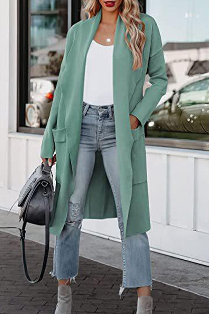 Cárdigans de bolsillo lisos estilo británico (7 colores)