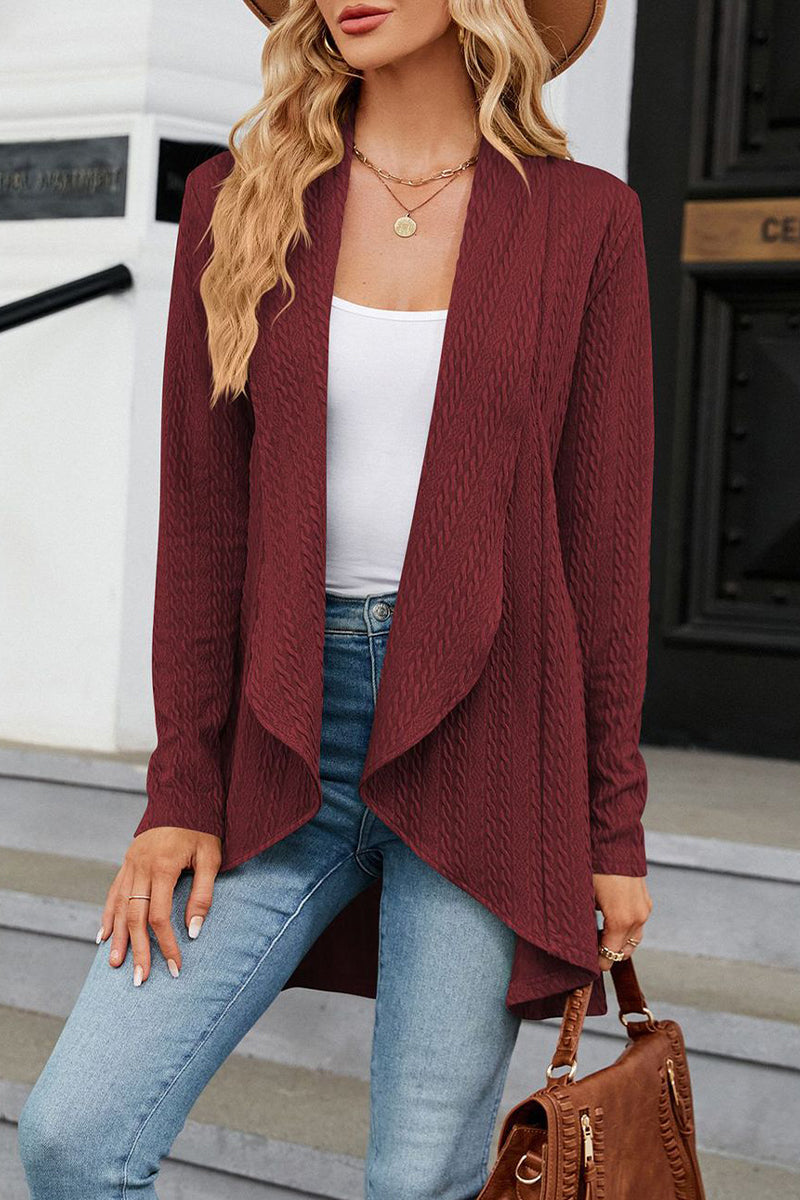 Tops casuales de cuello vuelto asimétricos y sólidos