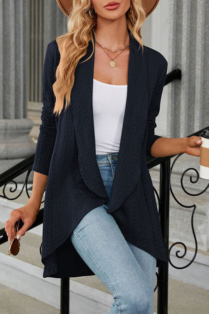 Tops casuales de cuello vuelto asimétricos y sólidos