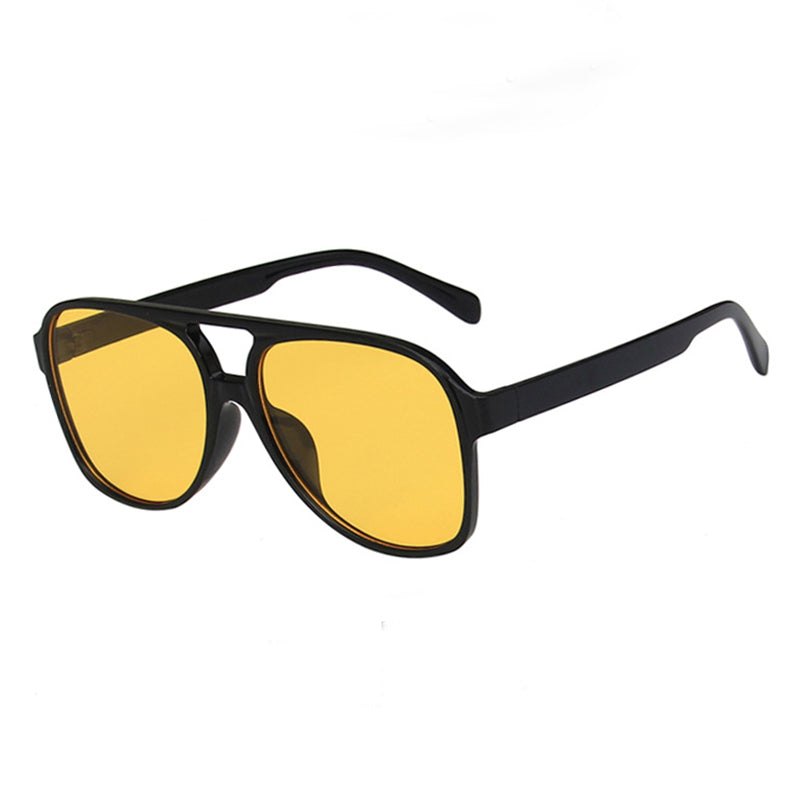 Gafas de sol informales de uso diario con diseño de patchwork liso