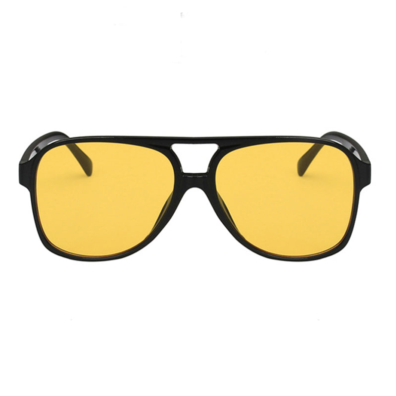 Gafas de sol informales de uso diario con diseño de patchwork liso