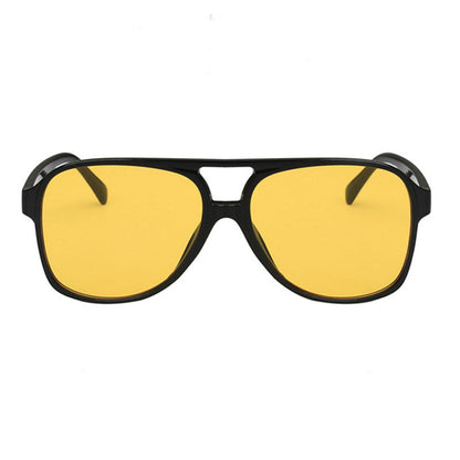 Gafas de sol informales de uso diario con diseño de patchwork liso