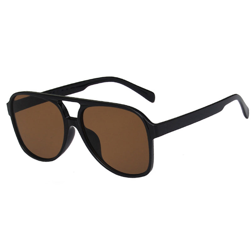 Gafas de sol informales de uso diario con diseño de patchwork liso