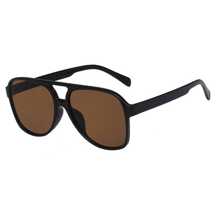 Gafas de sol informales de uso diario con diseño de patchwork liso