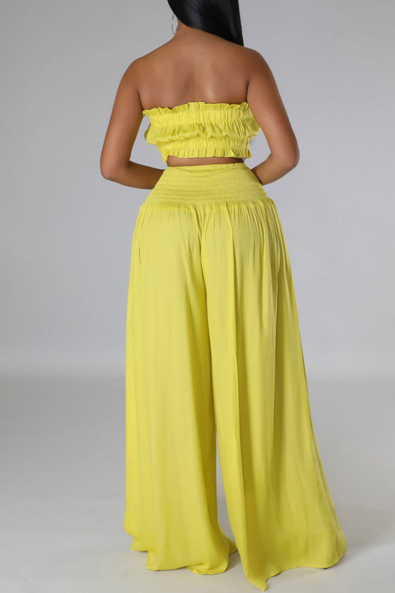 Conjunto informal de dos piezas, liso, sin espalda, sin tirantes y sin mangas (3 colores)
