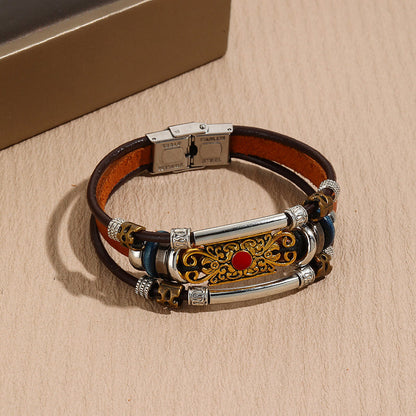 Pulseras casuales de contraste con bloques de colores urbanos