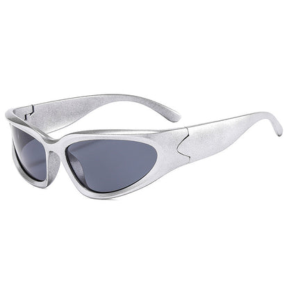 Gafas de sol informales de uso diario con diseño de patchwork liso