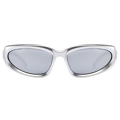 Gafas de sol informales de uso diario con diseño de patchwork liso