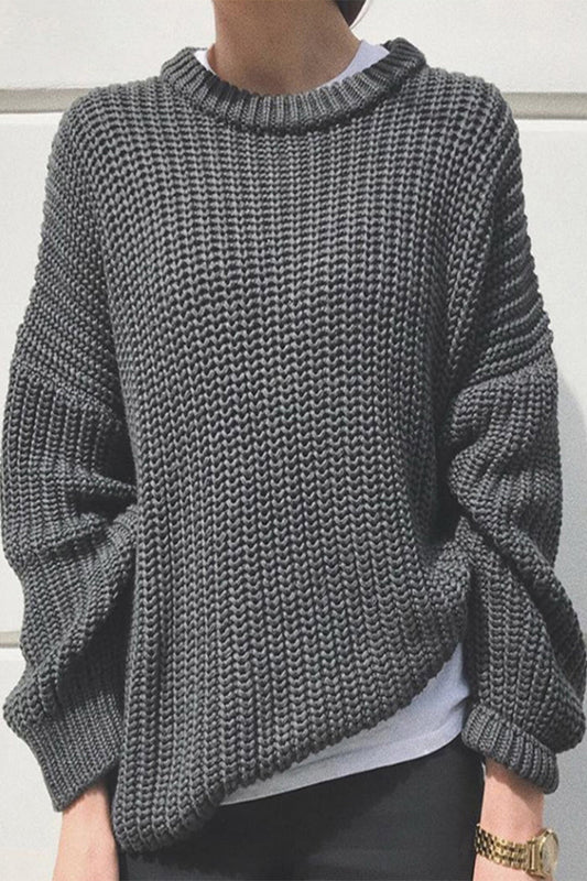 Tops casuales de cuello redondo lisos