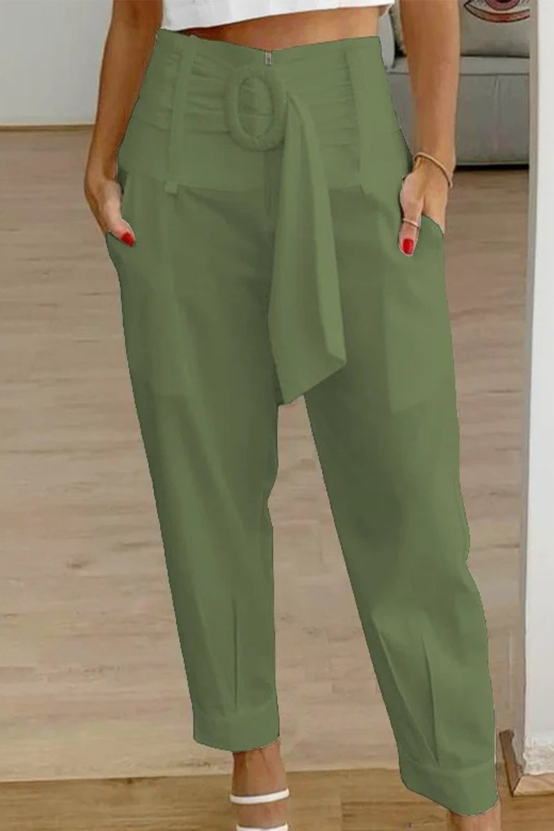 Pantalones Harlan de cintura media holgados con estampado de bolsillos y patchwork (10 colores)