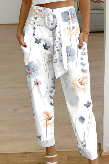 Pantalones Harlan de cintura media holgados con estampado de bolsillos y patchwork (10 colores)