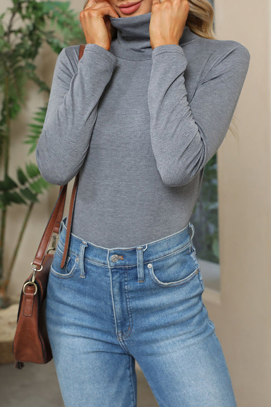 Tops de cuello alto lisos Daily Simplicity