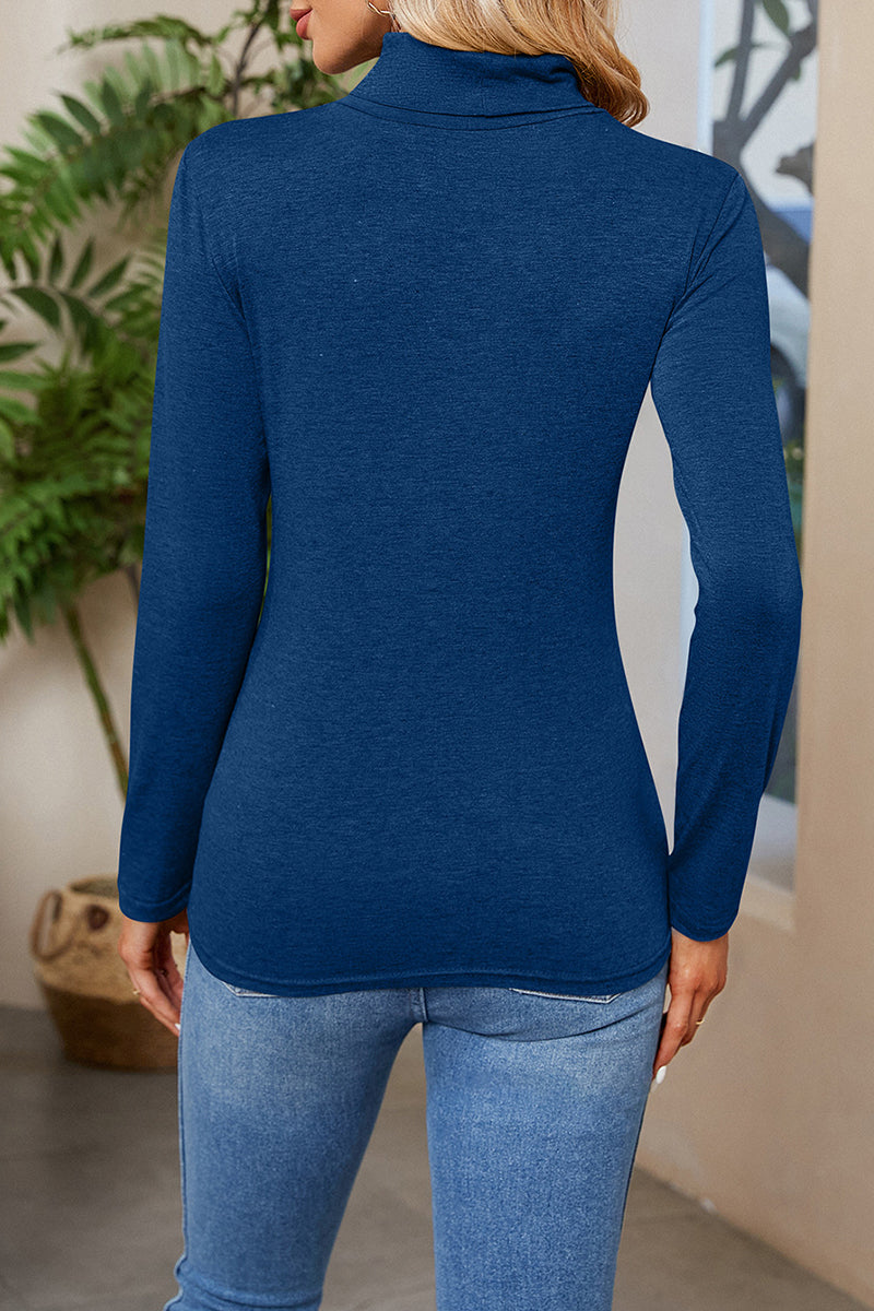 Tops de cuello alto lisos Daily Simplicity