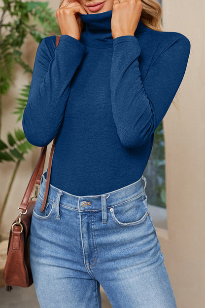 Tops de cuello alto lisos Daily Simplicity
