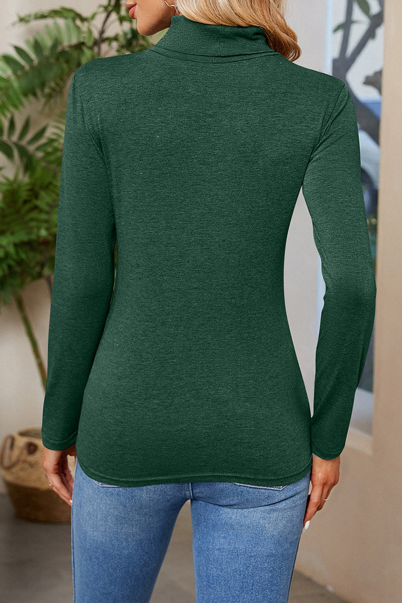Tops de cuello alto lisos Daily Simplicity