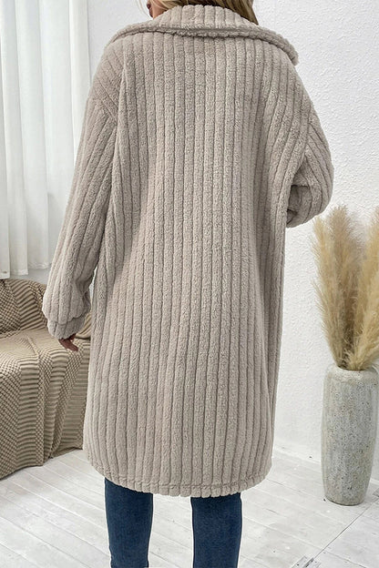 Elegante prenda exterior con botones lisos y cuello vuelto (3 colores)
