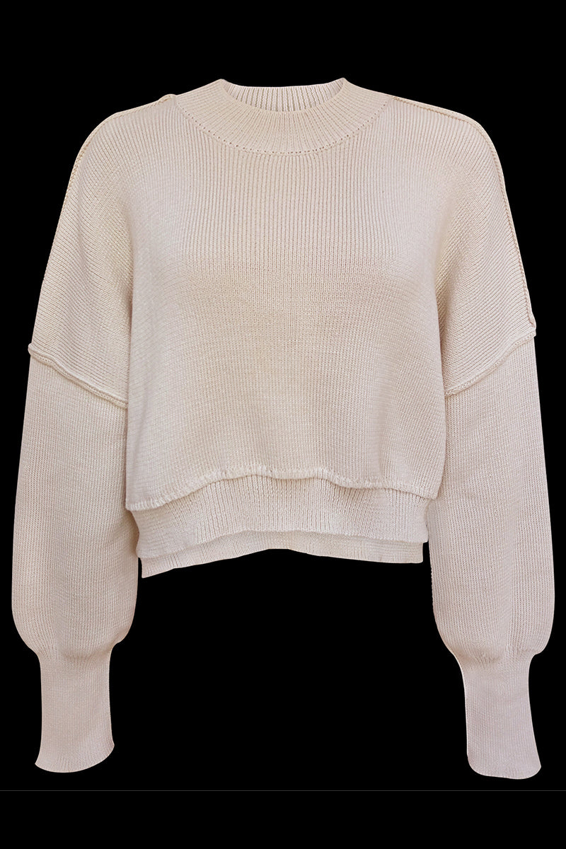 Suéteres casuales de cuello redondo con parches sólidos (15 colores)