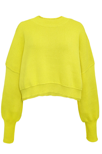 Suéteres casuales de cuello redondo con parches sólidos (15 colores)