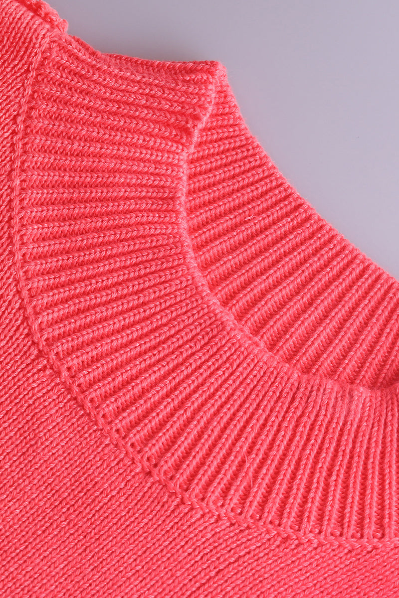 Suéteres casuales de cuello redondo con parches sólidos (15 colores)