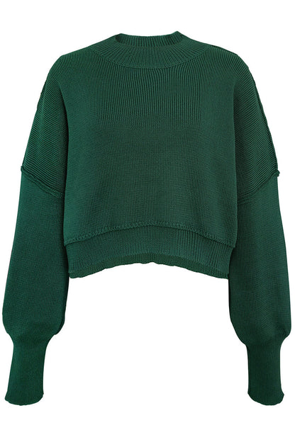 Suéteres casuales de cuello redondo con parches sólidos (15 colores)