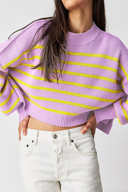 Suéteres casuales de cuello redondo con parches sólidos (15 colores)