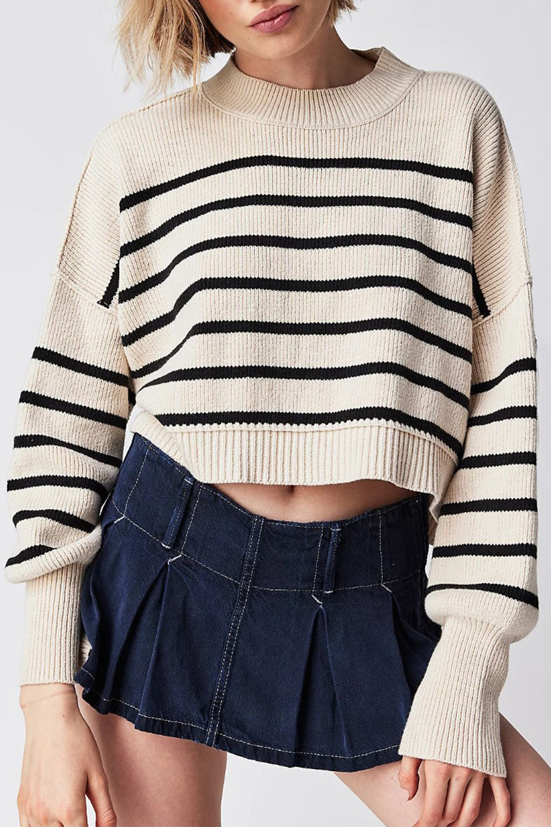 Suéteres casuales de cuello redondo con parches sólidos (15 colores)