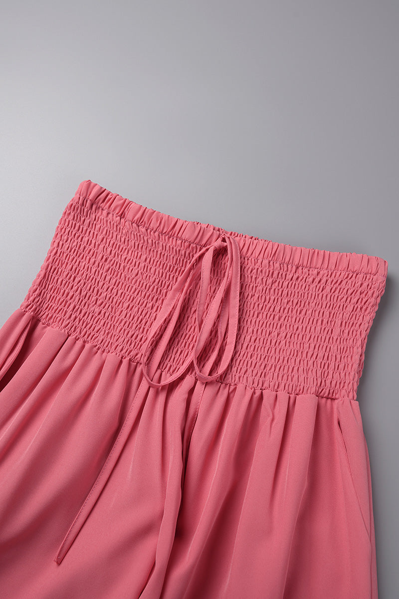 Conjunto informal de dos piezas, liso, sin espalda, sin tirantes y sin mangas (3 colores)