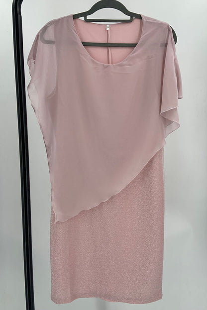 Vestidos sexis de falda de un solo paso con cuello redondo y lentejuelas en bloques de colores