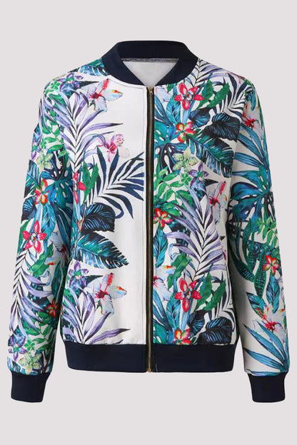 Prendas de abrigo informales con cuello redondo y diseño de patchwork floral (8 colores)