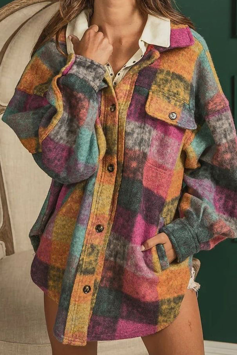 Tops sexys con cuello vuelto y contraste de bloques de colores