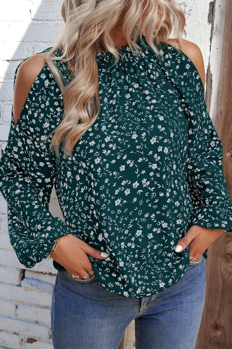 Tops de cuello redondo con patchwork y estampados dulces