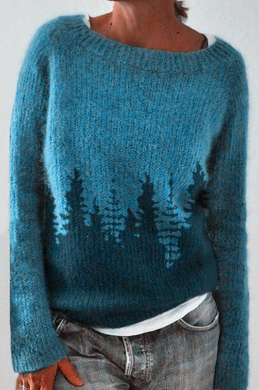 Suéteres casuales de cuello redondo con contraste de bloques de color (8 colores)