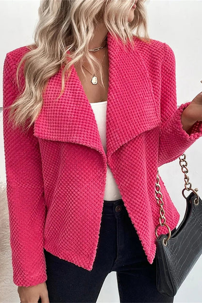 Prendas de abrigo informales, sencillas y lisas con cuello vuelto (5 colores)
