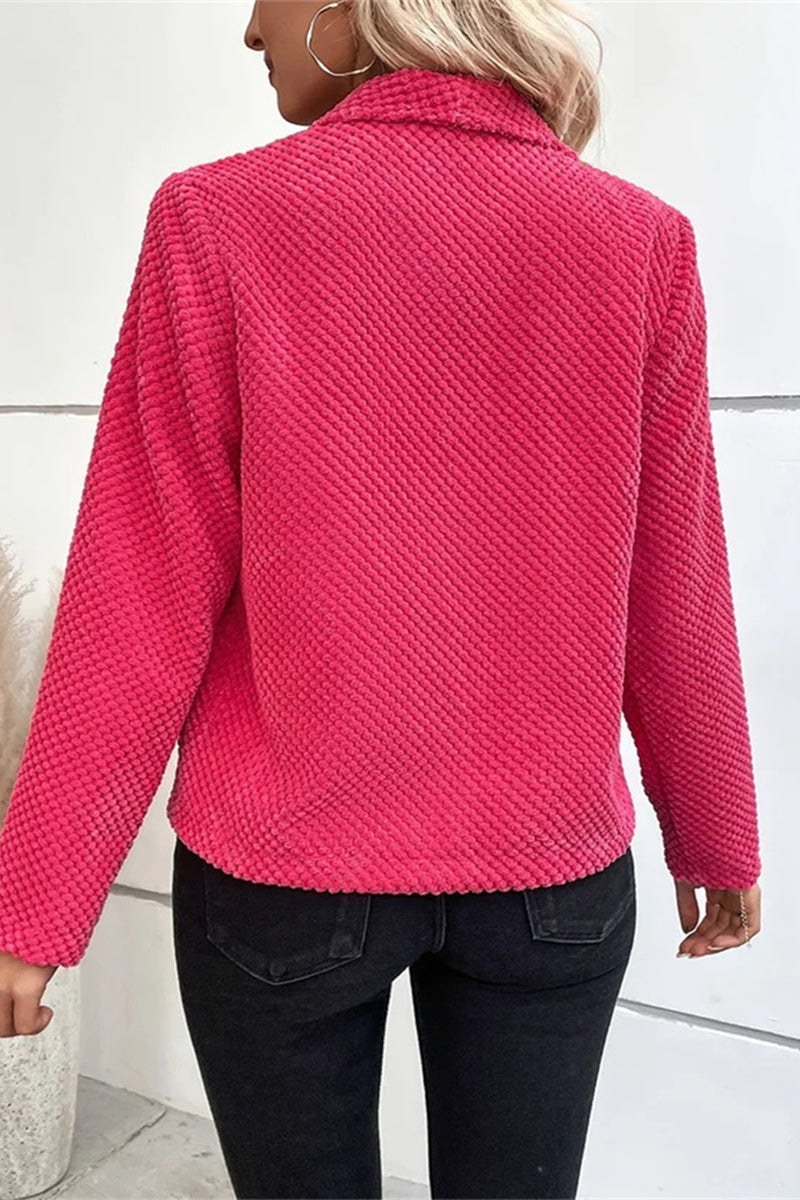 Prendas de abrigo informales, sencillas y lisas con cuello vuelto (5 colores)