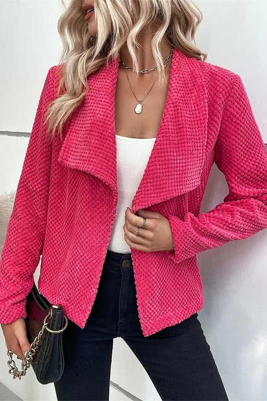Prendas de abrigo informales, sencillas y lisas con cuello vuelto (5 colores)