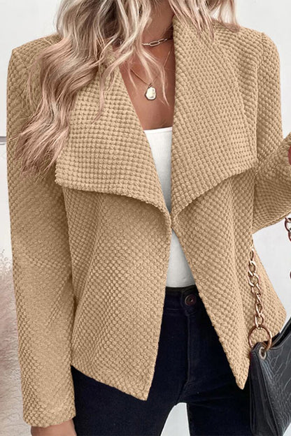 Prendas de abrigo informales, sencillas y lisas con cuello vuelto (5 colores)