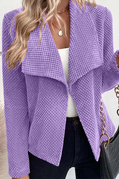 Prendas de abrigo informales, sencillas y lisas con cuello vuelto (5 colores)