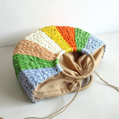 Bolsos casuales de patchwork en contraste