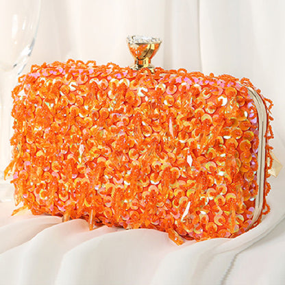 Bolsos casuales de patchwork liso con cuentas