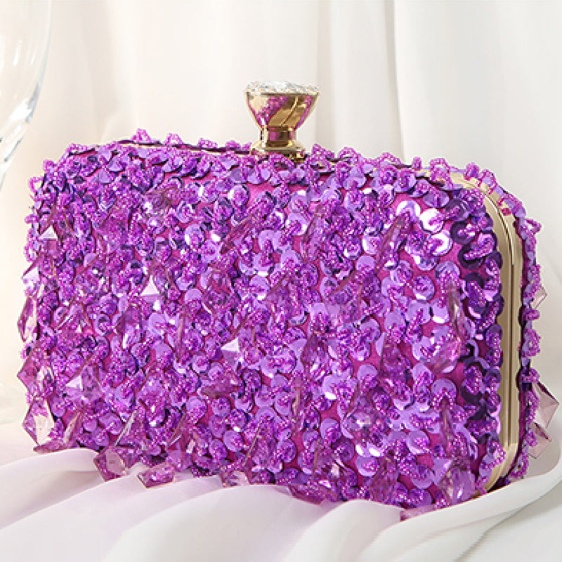Bolsos casuales de patchwork liso con cuentas
