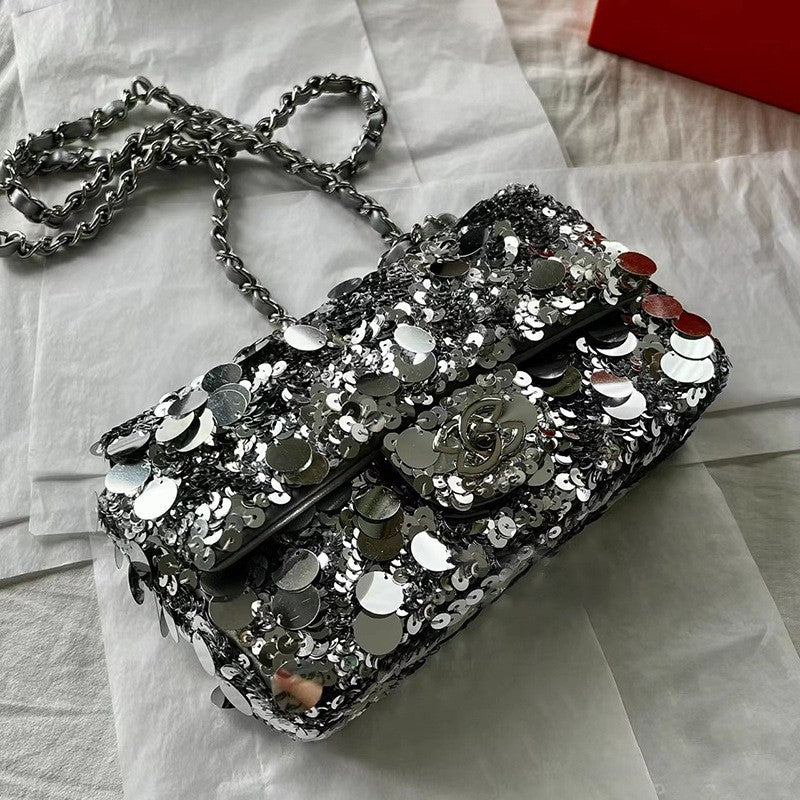Bolsos casuales de patchwork con lentejuelas