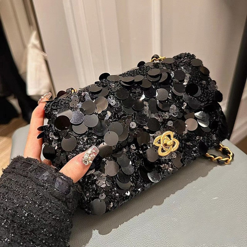 Bolsos casuales de patchwork con lentejuelas