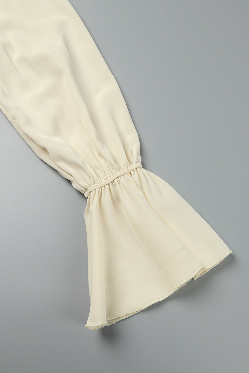 Blusas casuales de cuello en V con parches lisos (5 colores)