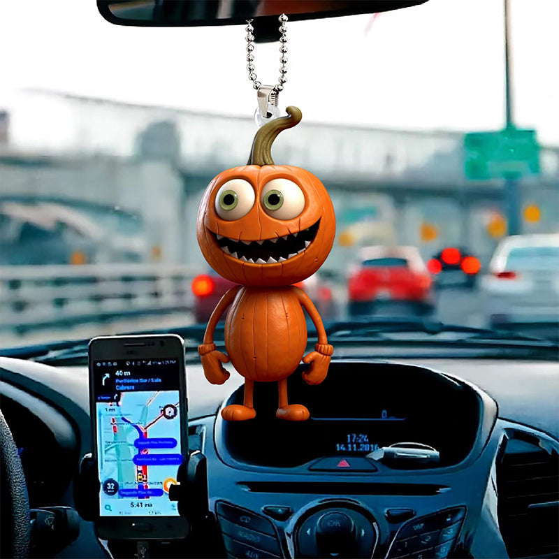 Colgante de coche con forma de calabaza creativa de Halloween