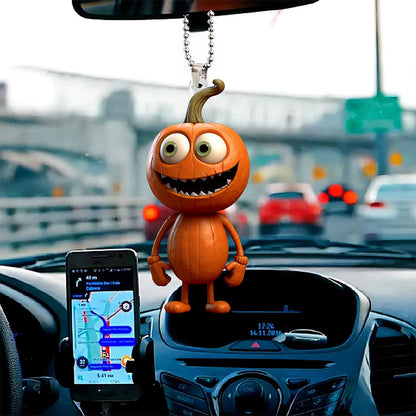 Colgante de coche con forma de calabaza creativa de Halloween