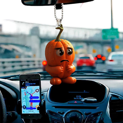Colgante de coche con forma de calabaza creativa de Halloween