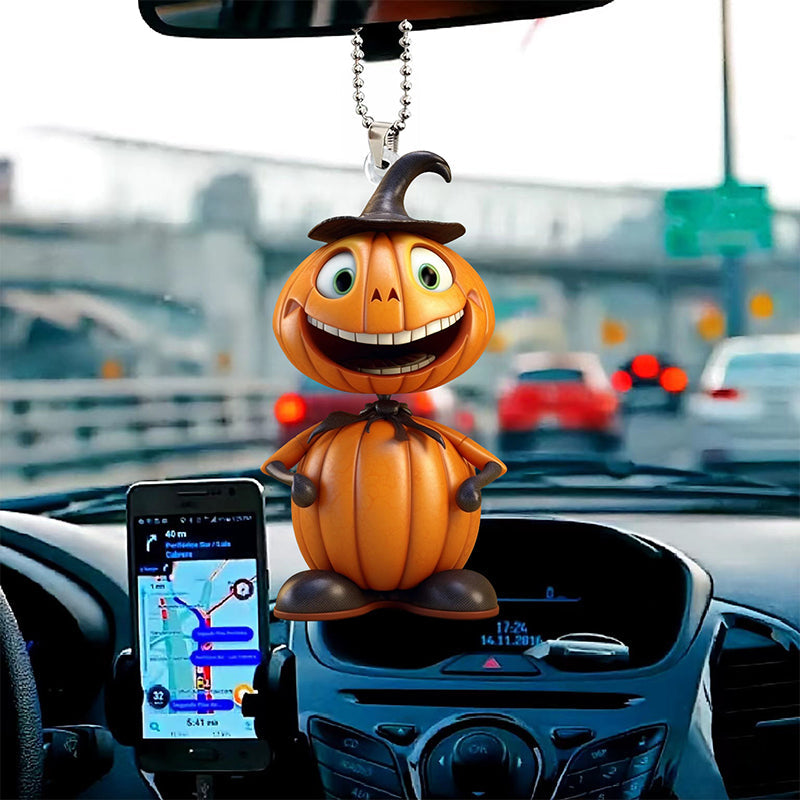 Colgante de coche con forma de calabaza creativa de Halloween